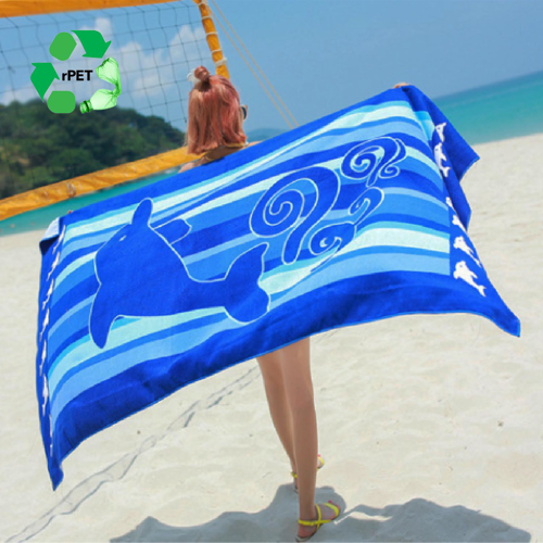25"x 50" Eco-friendly rPET Custom Sublimation Microfiber Sand Proof Beach Towel