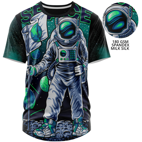 Youth 180 GSM Spandex Milk Silk Sublimation Short Sleeve T-shirt