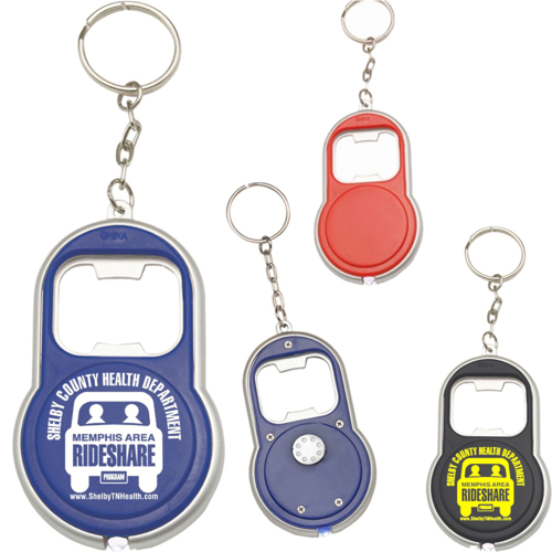 Custom Bottle Opener Keychains With LED Light