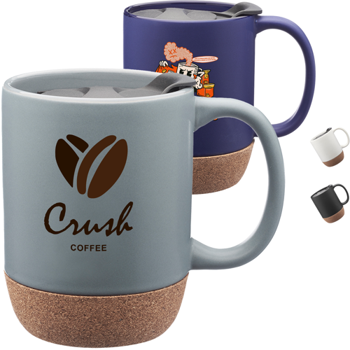 Classic Barista Coffee Mug 13 Oz. Cork Bottom Custom Ceramic Mugs