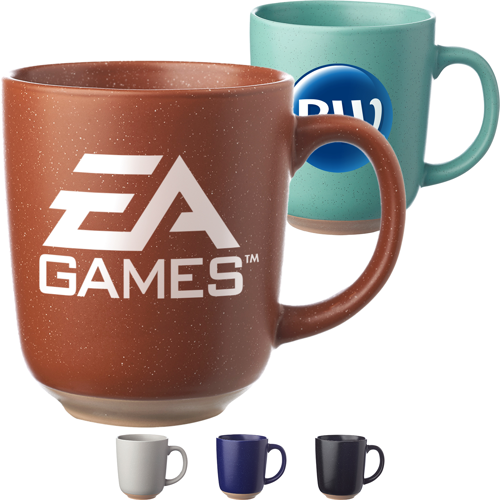 17 oz. Speckled Clay Custom Coffee Mugs