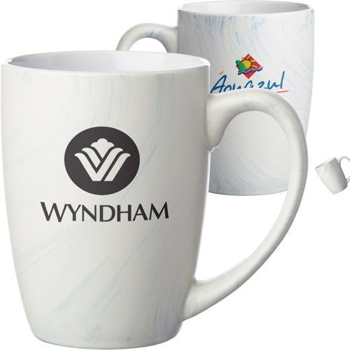 Marble-Glazed 10 oz. Ceramic Custom Coffee Mugs