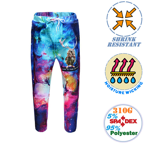 Men's 310 GSM Interlock Fleece Trousers, Moisture Wicking & Shrink Proof