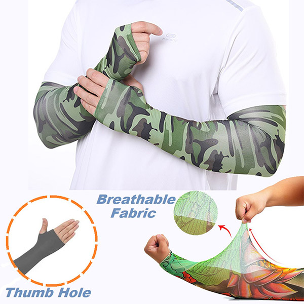 Dri-FIT moisture wicking Arm sleeves w/ Thumb Loop Adult size