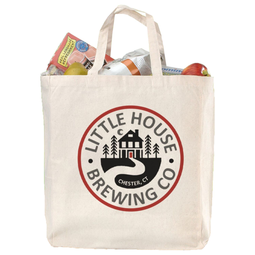 GROCERY TOTE - 12 OZ. CANVAS TOTE BAG 15"W X 18"H X 6"G
