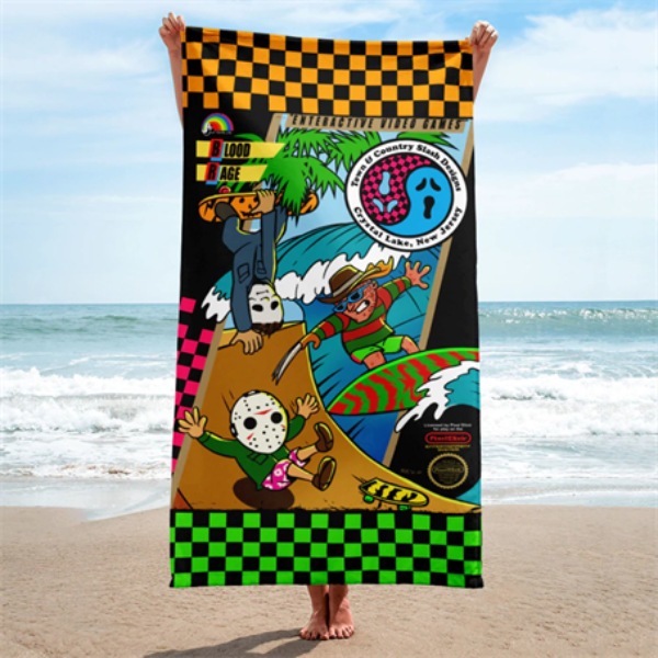 25"x 50" Custom Sublimated Microfiber Terry Beach Towels