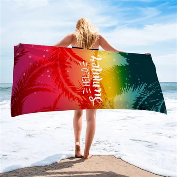 25"x 50" Custom Sublimated Plush Microfiber Beach Towel