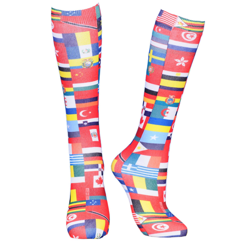 Crew unisex sublimated full color socks, 176 needle