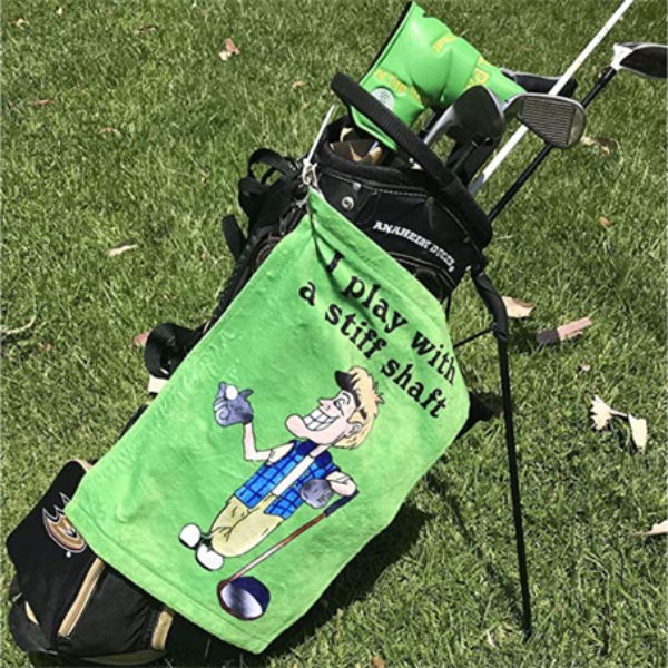 12"x 20" Custom Sublimation Microfiber Terry Golf Towel w/ Grommet & Carabiner