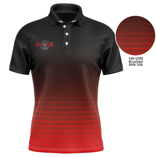 Custom Sublimation Youth 160 GSM Lightweight Brushed Milk Silk Short Sleeve Polo T-Shirt