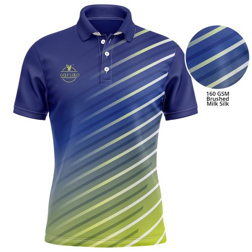 Unisex 160 GSM lightweight Brushed Milk Silk Short Sleeve Polo shirt w/ Custom Sublimation