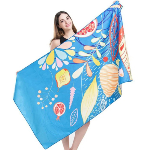 25"x 50" Custom Sublimated Microfiber Sand Proof Beach Towel