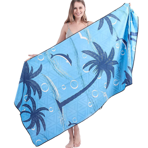 30"x 60" Custom Sublimated Microfiber Sand Proof Beach Towel