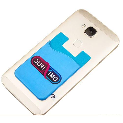 SILICONE PHONE WALLET WITH SOFT ADHESIVE CARD HOLDER SLEEVE