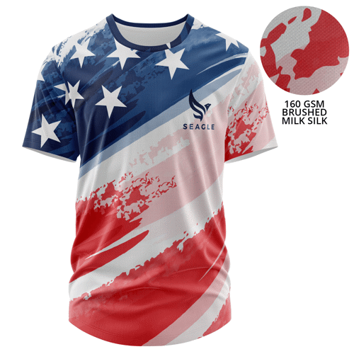 Custom Unisex 160 GSM Brushed Milk Silk Sublimation Short Sleeve T-shirt