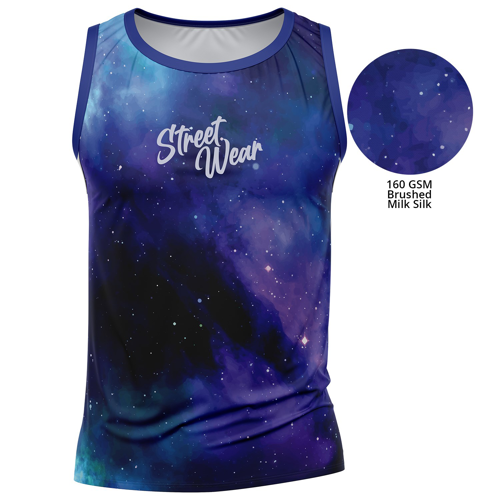 Custom Printed Youth 160 GSM Brushed Milk Silk Sublimation Tank Top