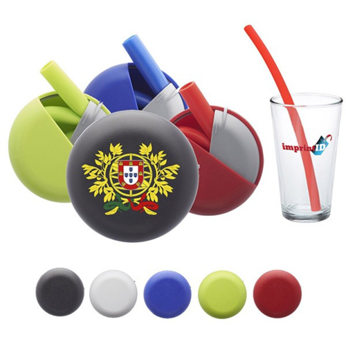 Eco-friendly Soft Silicone Straw w/ Carrying Case Reusable