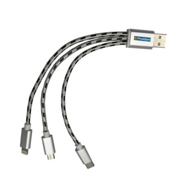 3-in-1 USB Cable w/ Custom Logo