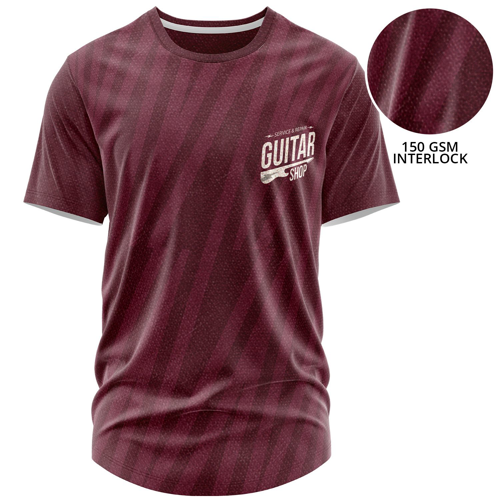 Custom Unisex 150 GSM Poly Interlock Performance Short Sleeve Sublimation T-shirt