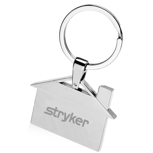 Houses Shaped Metal Keychains w/ Custom Logo