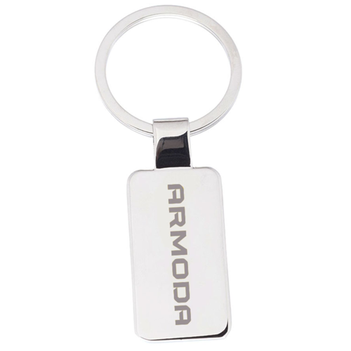 Custom Engraved Reflection Flat Metal Keychains