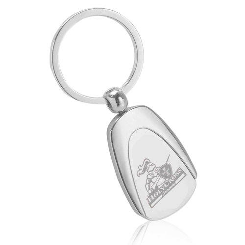 Silver Chrome Metal Keychains w/ Custom Logo