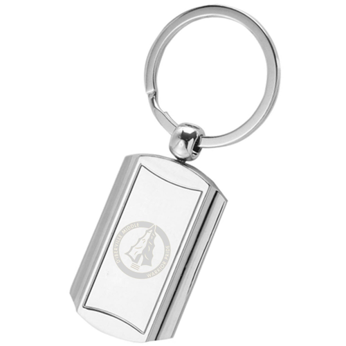 Custom Engraved Metal Keychains with Rounded Ends