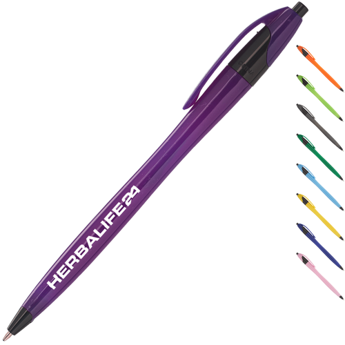 Custom Two-Tone Click Action Pens with Logo Imprint