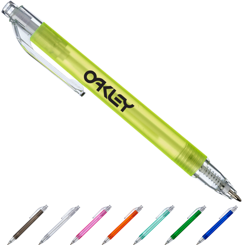 ​Custom Translucent Polymer Ballpoint Pens with Clip