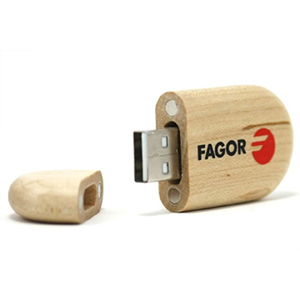 1GB - Wooden Capsule Style USB flash drive with magnetic closure