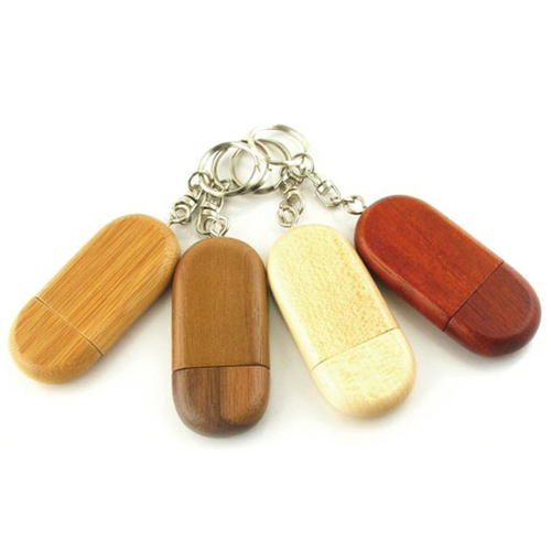 4GB - Custom Wooden Capsule Style USB flash drive w/ magnetic closure