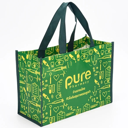 14" x 12" x 6" Sublimated PET Non-Woven Tote Bag w/ Gusset - 4 Sided