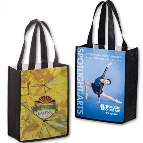 8" x 10" x 4" Full Color Sublimated PET Non-Woven Tote Bag w/ Gusset - 2 Sided
