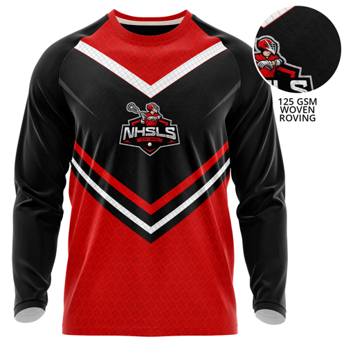 Unisex 125 GSM Woven Roving Performance Sublimation Long Sleeve T-shirt
