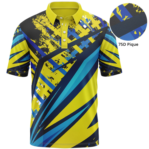 Full Color Youth 75D Pique polo shirt w/ soft & moisture wicking