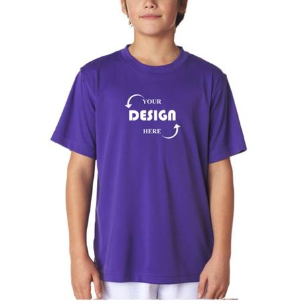 UltraClub 4 oz 100% Micro-Polyester Youth Performance T-Shirts w/ Custom Logo
