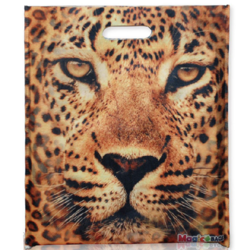 14"W x 16"H 100 GSM Large Full Color Tote Shopping Bag with Die-Cut Handles