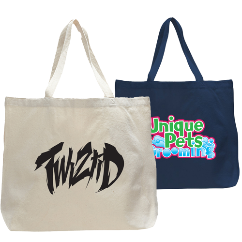 EXTRA LARGE TOTE BAG 20"W X 15"H X 5"G GROCERY TOTE 12 OZ.