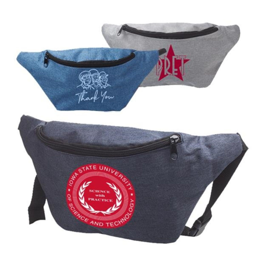 Polyester Fanny Packs with Zippered Compartment