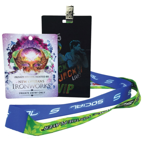 USA Made 3/4" Full Color Lanyard With PVC ID Card