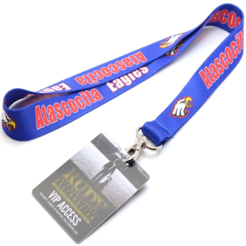 USA Made 5/8 inch Dye-Sublimation Lanyard with PVC ID Card
