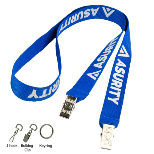 3/4" USA Made Polyester Double Ended Lanyard