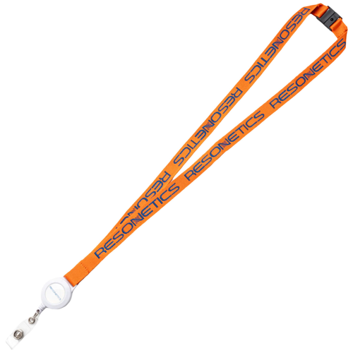 5/8" Custom Woven Lanyards w/ Retractable Reel Combo