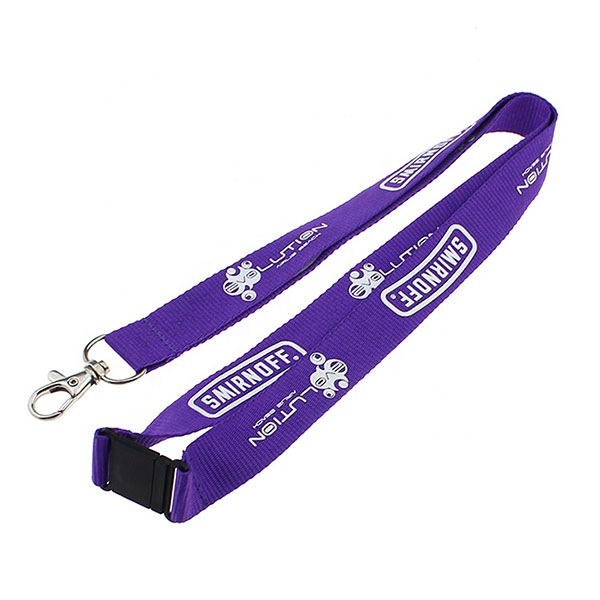 1" Polyester Lanyard w/ Safety Breakaway