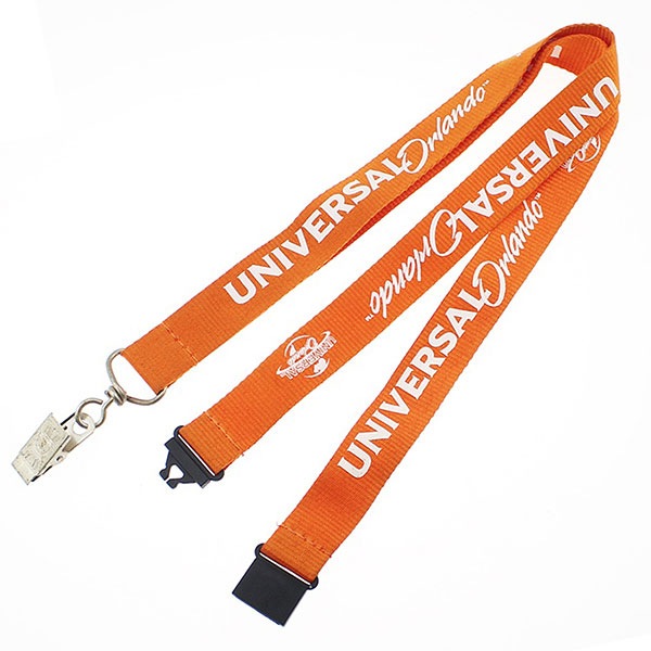 1/2" Custom Print Polyester Lanyard w/ Safety Breakaway