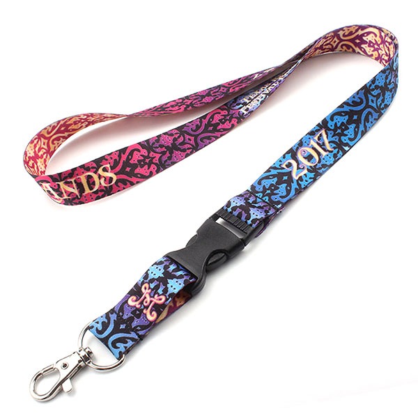 1" Custom Dye Sublimation Lanyard w/ Buckle Release