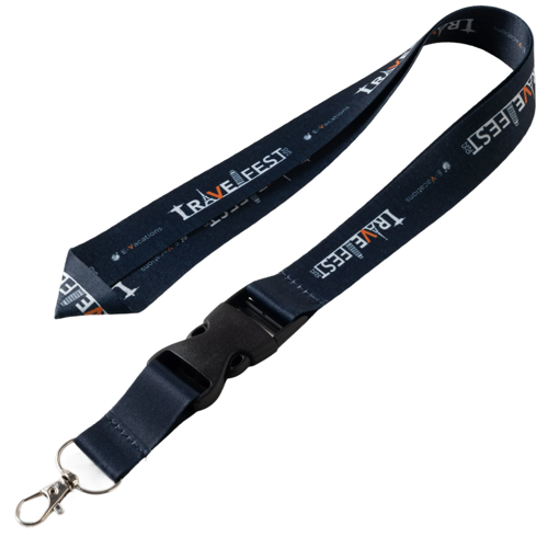 1" Custom Dye Sublimation Lanyard w/ Buckle Release