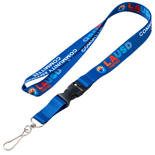 3/4" Custom Logo Printed Dye Sublimation Lanyard w/ Buckle Release