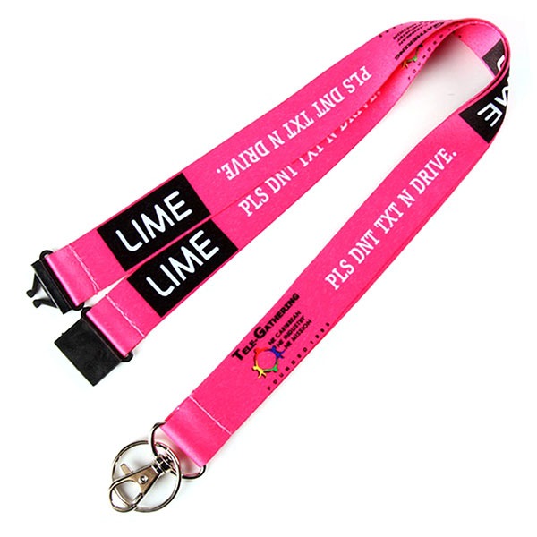 1" Custom Logo Dye Sublimation Lanyard w/ Safety Breakaway
