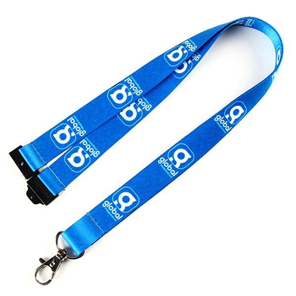 3/4" Dye Sublimation Lanyard W/ Safety Breakaway